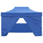 Tenda Pieghevole Pop-Up con 4 Pareti Laterali 3x4,5 m Blu