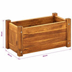 Letto Rialzato da Giardino in Legno di Acacia 50x25x25 cm