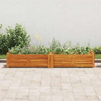 Letto Rialzato da Giardino in Legno di Acacia 150x30x25 cm
