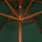 Ombrellone 200x300 cm con Palo in Legno Verde