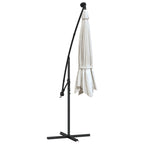Ombrellone Pensile con Luci LED 300 cm Sabbia Palo in Metallo