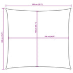 Vela Parasole in Tela Oxford Quadrata 2x2 m Beige