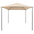 Gazebo Padiglione Tenda Tettoia 3x3 m Acciaio Beige