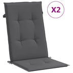 Cuscini per Sedie 2 pz Antracite 120x50x2 cm in Tessuto