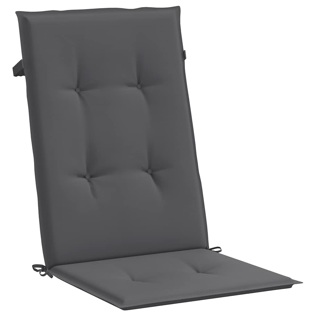 Cuscini per Sedie 2 pz Antracite 120x50x2 cm in Tessuto