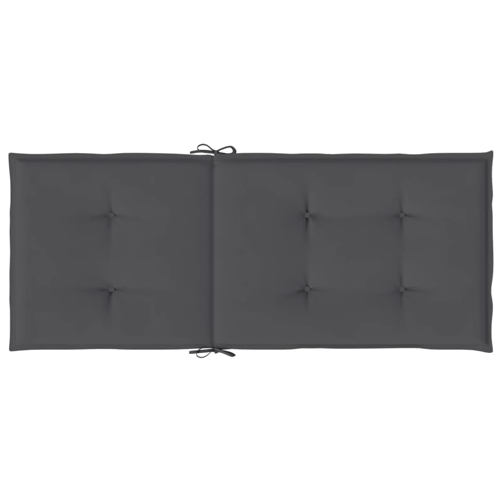 Cuscini per Sedie 4 pz Antracite 120x50x3 cm in Tessuto