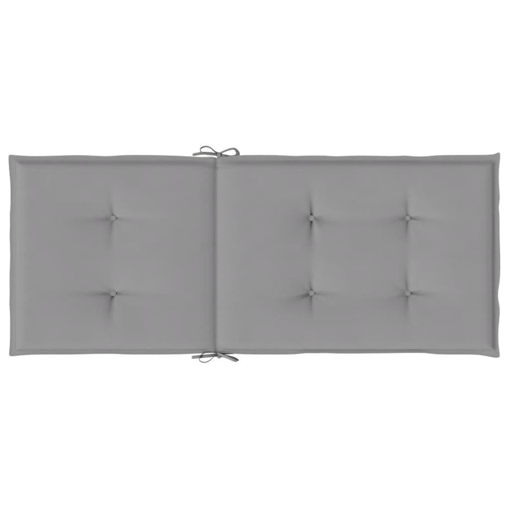 Cuscini per Sedie 4 pz Grigi 120x50x3 cm in Tessuto