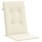 Cuscini per Sedie 2 pz Crema 120x50x3 cm in Tessuto