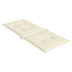 Cuscini per Sedie 2 pz Crema 120x50x3 cm in Tessuto