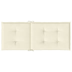 Cuscini per Sedie 2 pz Crema 120x50x3 cm in Tessuto