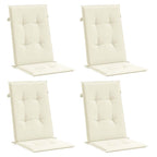 Cuscini per Sedie 4 pz Crema 120x50x2 cm in Tessuto