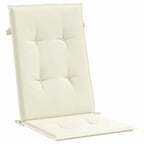 Cuscini per Sedie 4 pz Crema 120x50x2 cm in Tessuto