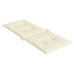 Cuscini per Sedie 4 pz Crema 120x50x2 cm in Tessuto