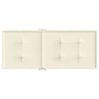 Cuscini per Sedie 4 pz Crema 120x50x2 cm in Tessuto