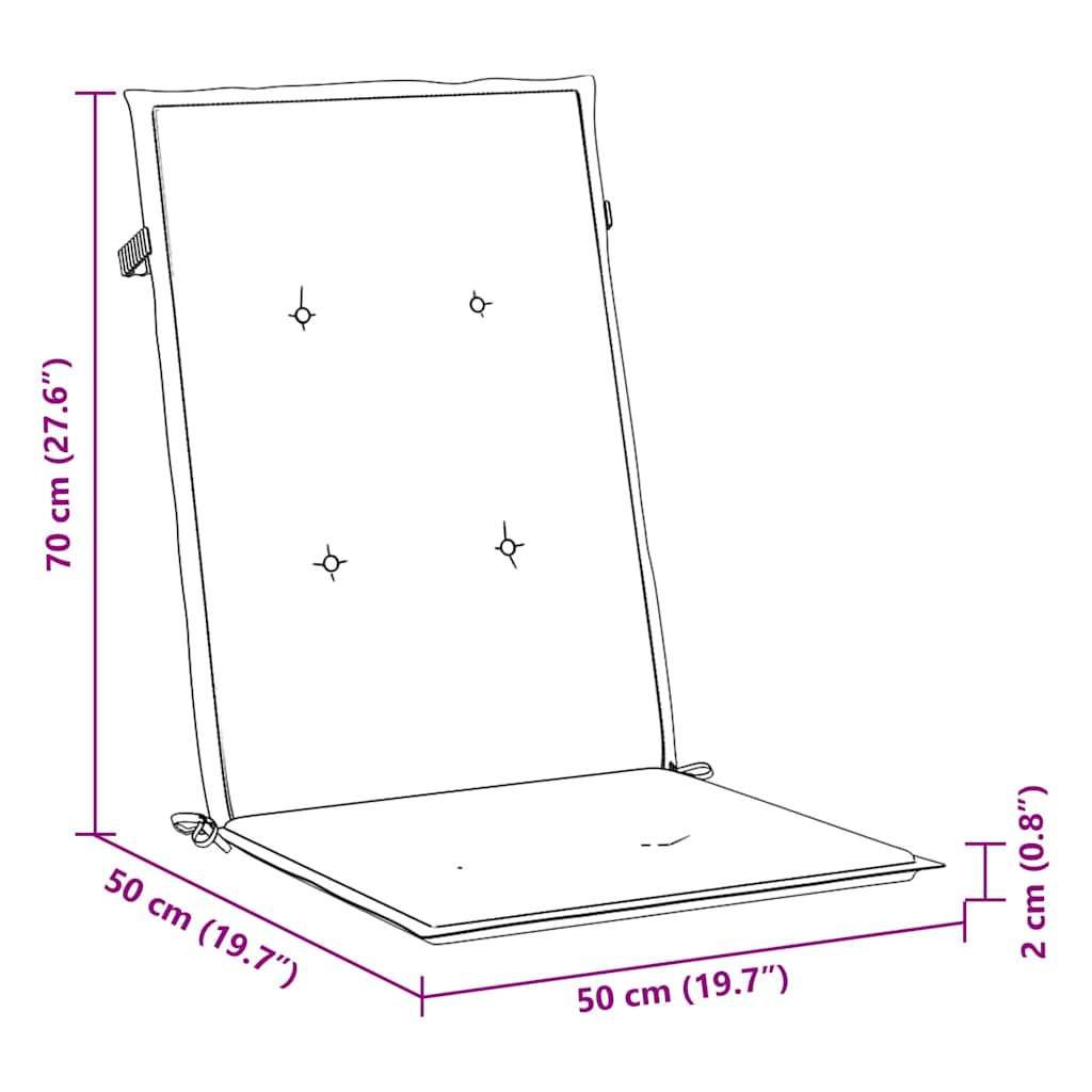Cuscini per Sedie 4 pz Crema 120x50x2 cm in Tessuto