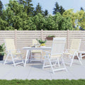 Cuscini per Sedie 4 pz Crema 120x50x2 cm in Tessuto