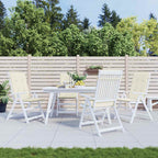 Cuscini per Sedie 4 pz Crema 120x50x2 cm in Tessuto