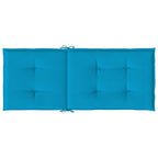 Cuscini per Sedie 4 pz Blu 120x50x3 cm in Tessuto