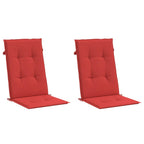 Cuscini per Sedie 2 pz Rossi 120x50x3 cm in Tessuto