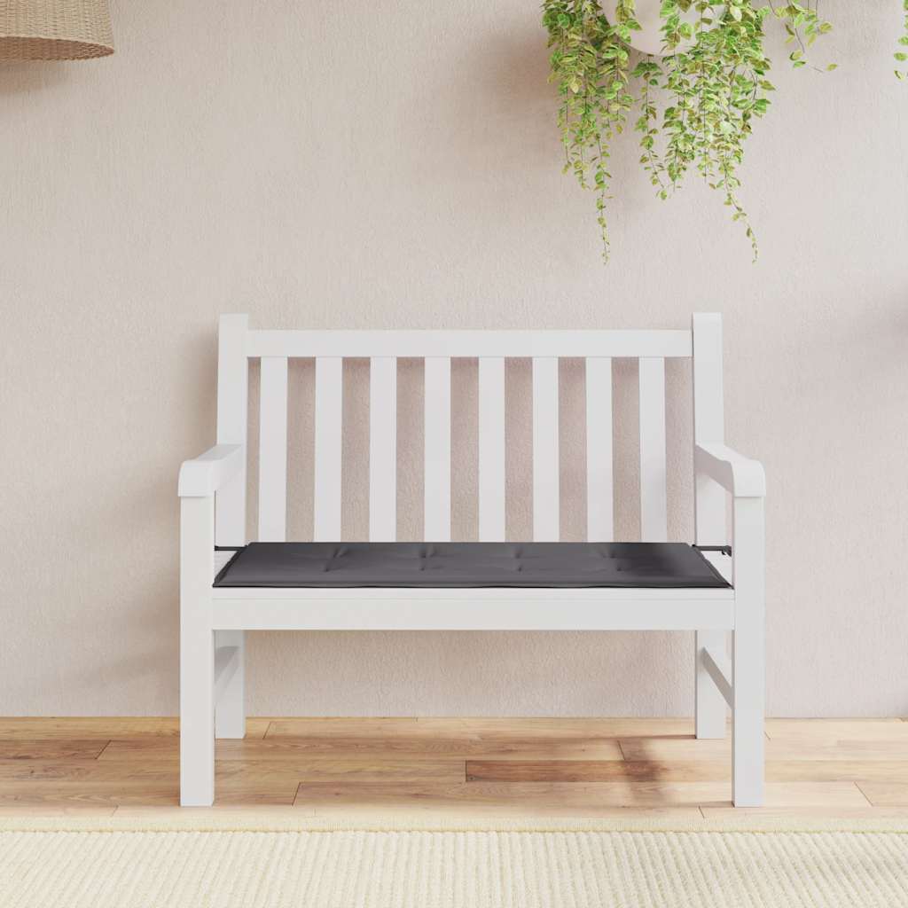Cuscino per Panca Antracite 120x50x4 cm in Tessuto Oxford