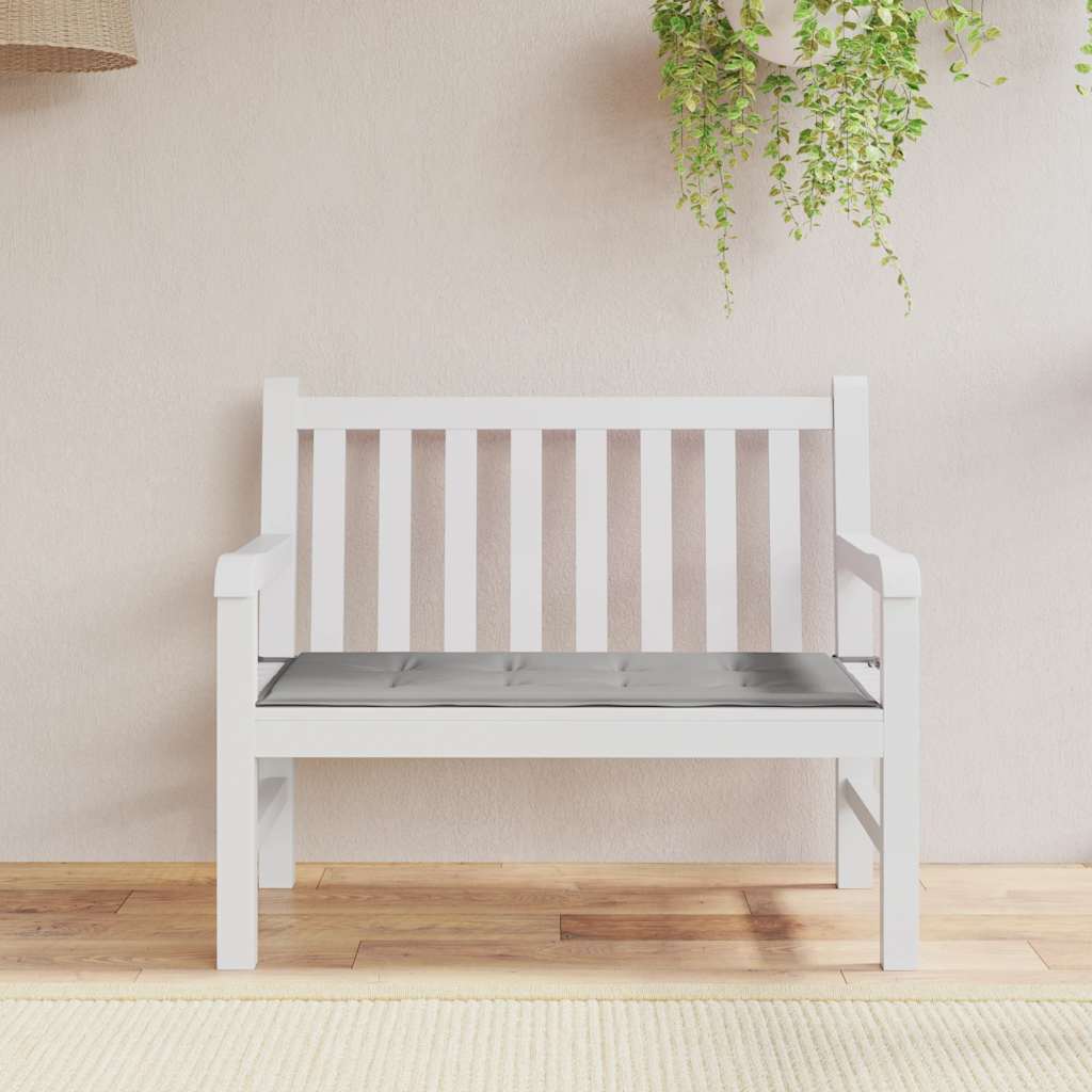 Cuscino per Panca Grigia 120x50x4 cm in Tessuto Oxford