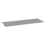 Cuscino per Panca Grigio 150x50x4 cm in Tessuto Oxford