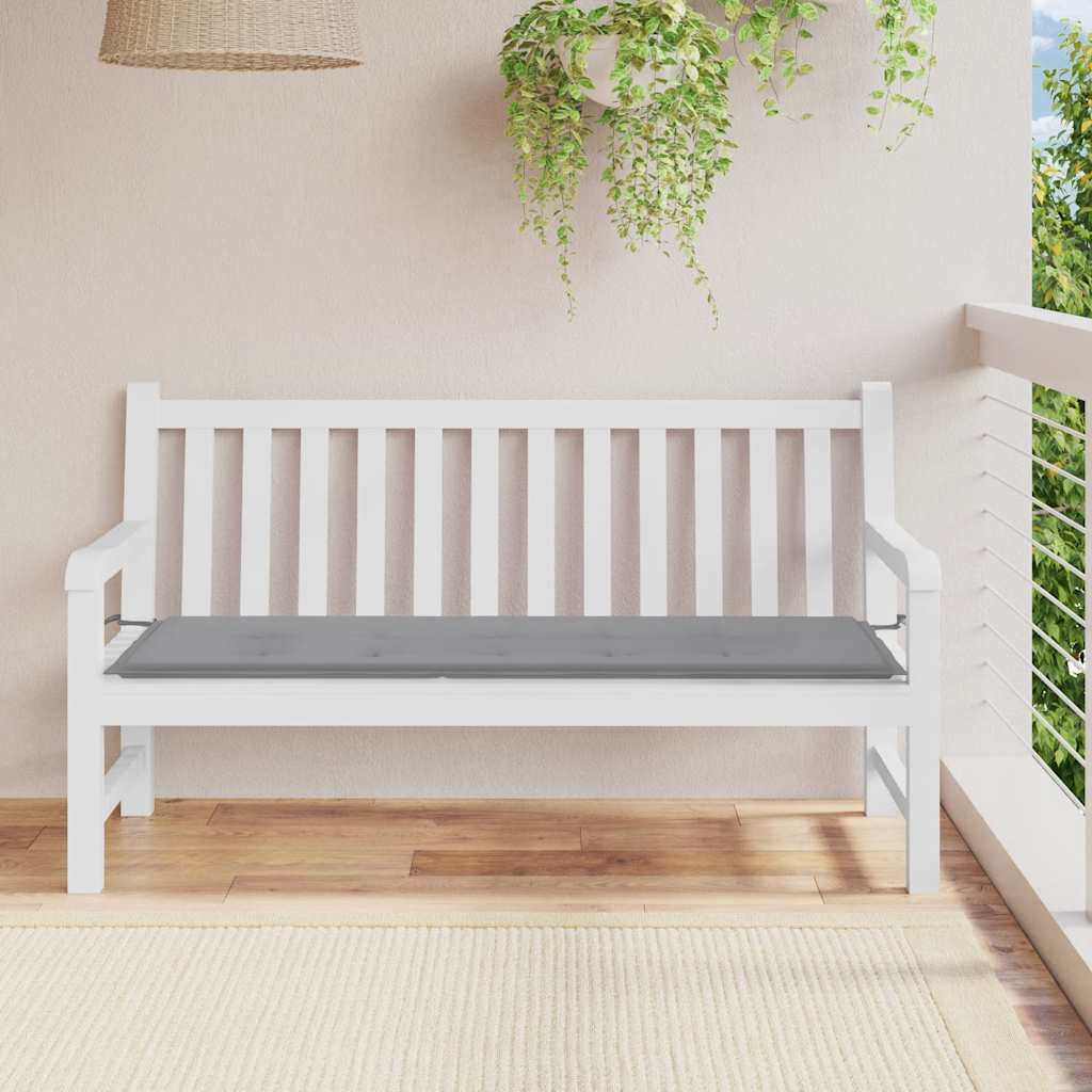 Cuscino per Panca Grigio 150x50x4 cm in Tessuto Oxford