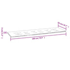 Cuscino per Panca Grigio 180x50x3 cm in Tessuto Oxford