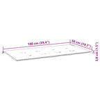 Cuscino per Panca Crema 100x50x4 cm in Tessuto Oxford