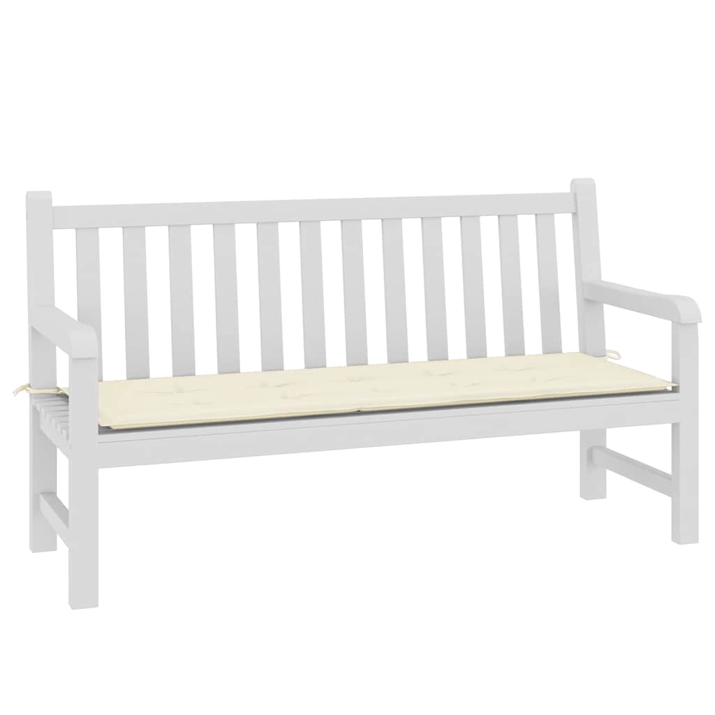 Cuscino per Panca Crema 150x50x4 cm in Tessuto Oxford