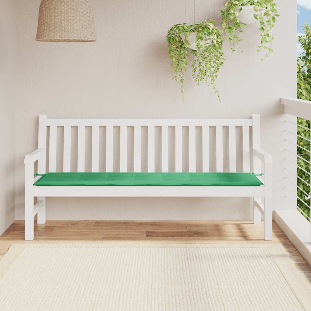Cuscino per Panca Verde 180x50x3 cm in Tessuto Oxford
