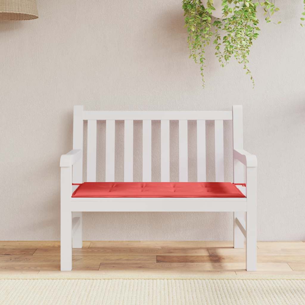Cuscino per Panca Rosso 120x50x4 cm in Tessuto Oxford