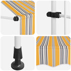Tenda da Sole Retrattile Manuale 200 cm a Strisce Blu e Gialle