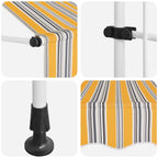 Tenda da Sole Retrattile Manuale 350 cm a Strisce Blu e Gialle