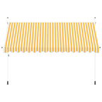 Tenda da Sole Retrattile Manuale 400cm Strisce Arancione Bianco