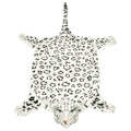 Tappeto di Peluche a Forma di Leopardo 139 cm Bianco