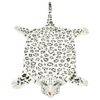 Tappeto di Peluche a Forma di Leopardo 139 cm Bianco