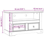 Mobile Porta TV Legno Pino Messicano Corona Range 91x43x56 cm