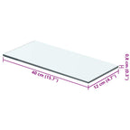 Mensola in Vetro Trasparente 40x12 cm
