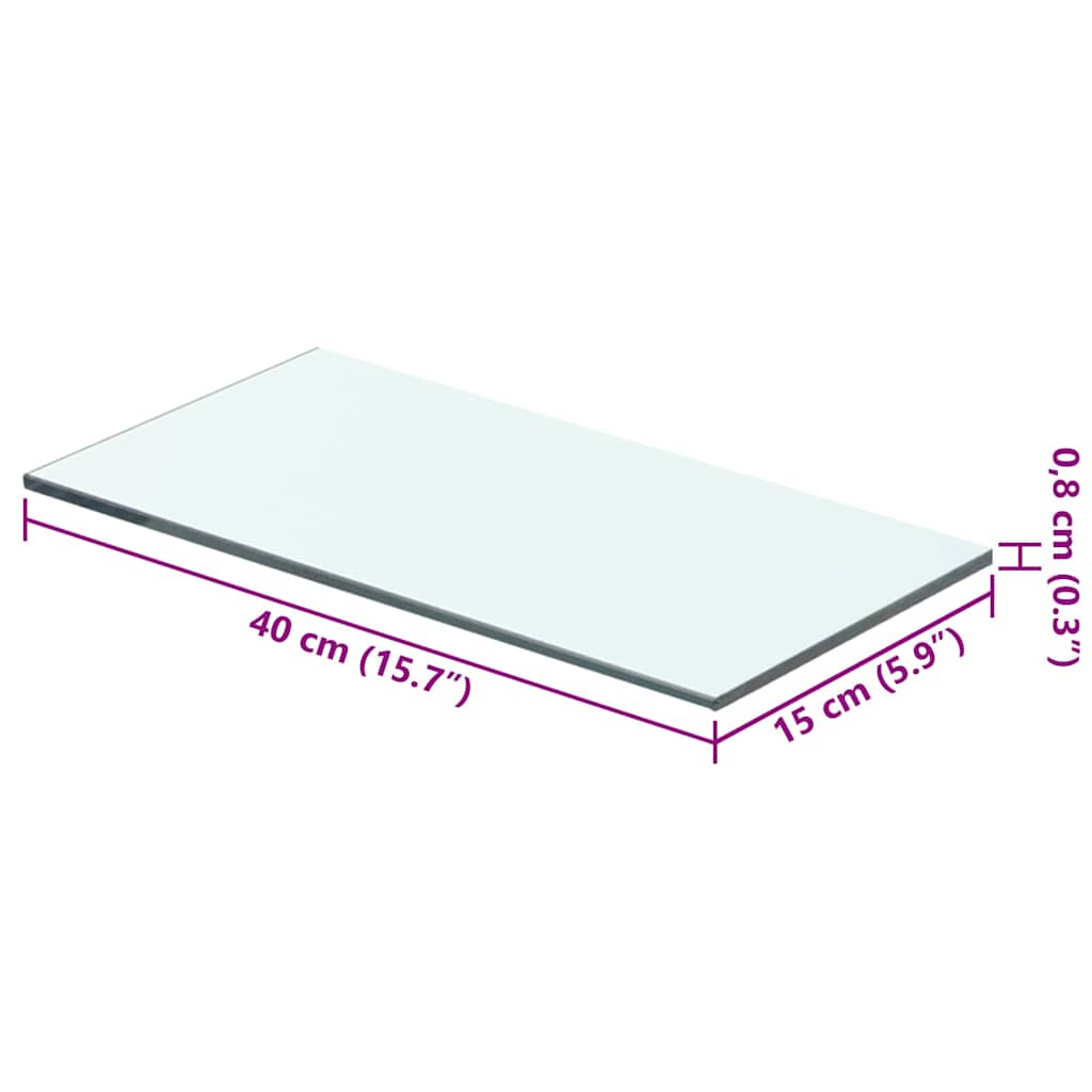 Lastra in Vetro Trasparente 40x15 cm