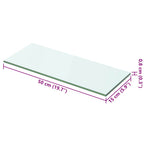 Mensola in Vetro Trasparente 50x15 cm