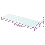 Mensola in Vetro Trasparente 70x25 cm