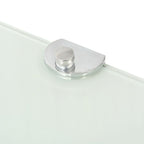 Scaffale Angolare con Supporto in Cristallo Vetro Chiaro 25x25 cm