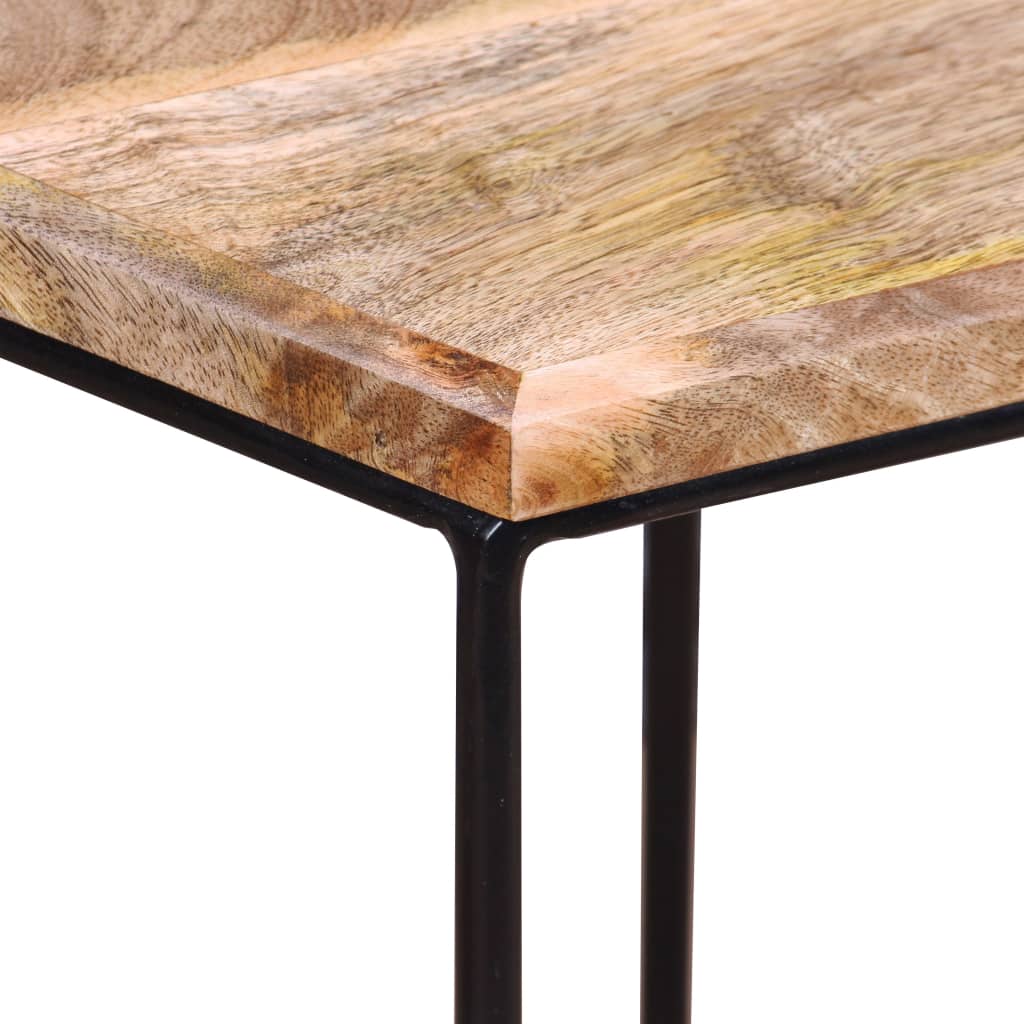 Tavolino da Salotto in Legno Massello di Mango 56x48x40 cm