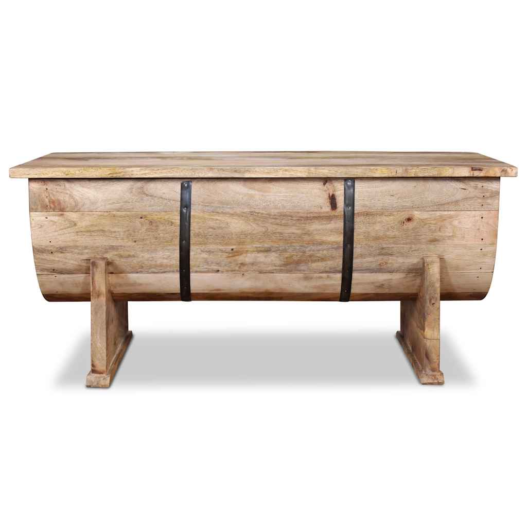 Tavolino da Salotto in Legno Massello di Mango 88x50x40 cm