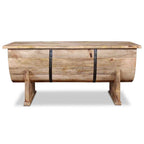 Tavolino da Salotto in Legno Massello di Mango 88x50x40 cm