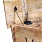 Tavolino da Salotto in Legno Massello di Mango 88x50x40 cm