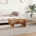 Tavolino da Salotto in Legno Massello di Mango 88x50x40 cm