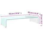 Supporto TV / Rialzo Monitor in Vetro Verde 70x30x13 cm