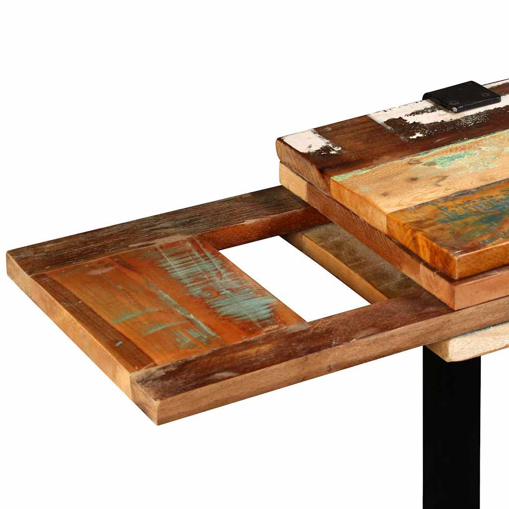 Tavolo Consolle in Legno Massello di Recupero Regolabile